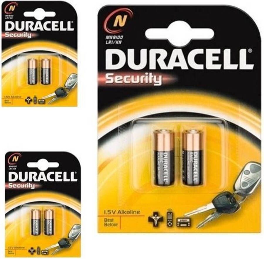 Duracell 6 Stuks (3 Blisters a 2st) LR1 N E90 910A 1 5 V Alkaline batterij (Duo Pack)