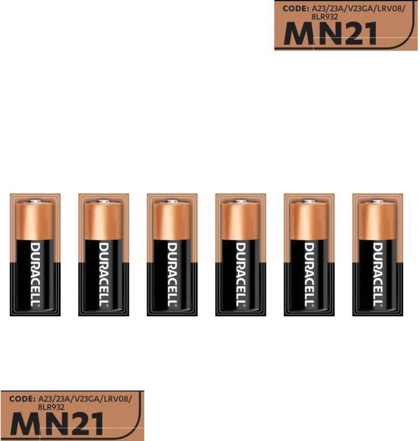 Duracell 6 stuks BATTERIJ MN21 A23 12 V Long lasting Langdurig 6 stuks