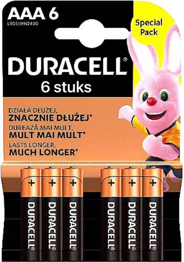 Duracell 6 stuks Batterijen AAA