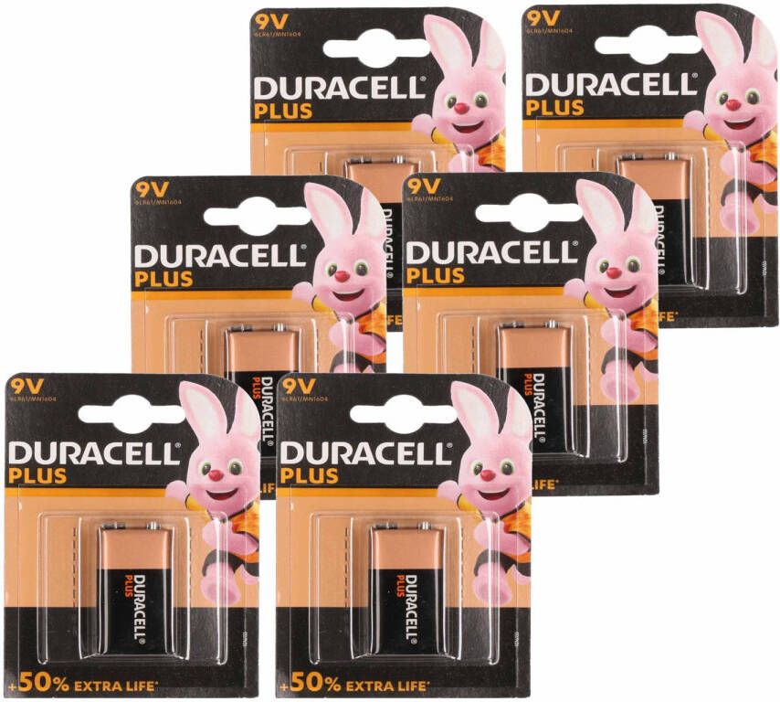 Duracell 6x Batterijen 9 volt blok batterij 9v blok