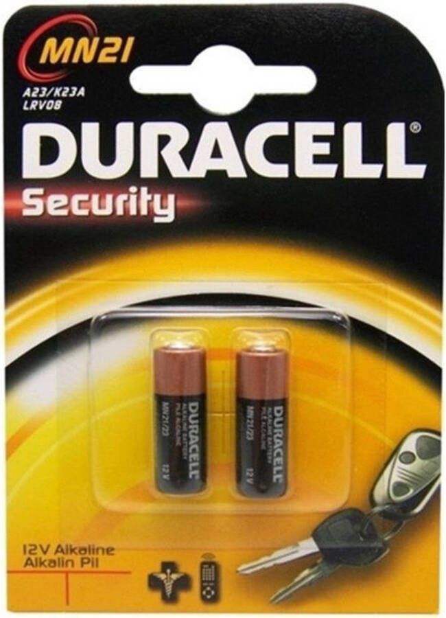 Duracell A23 23A MN21 K23A Security 12V alkaline batterij 6 Stuks (3 Blisters a 2 stuks)