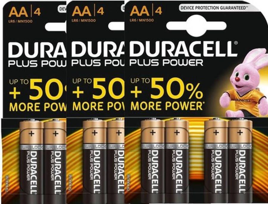 Duracell AA Plus Power 3 stuks Voordeelpakket