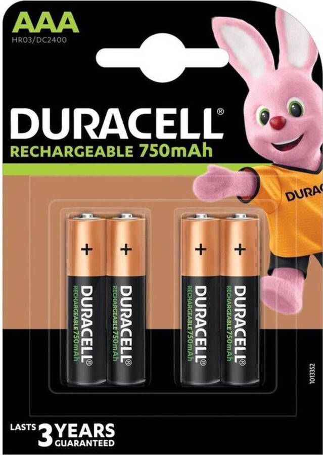 Duracell AAA Oplaadbare Batterijen 750 mAh 8 stuks