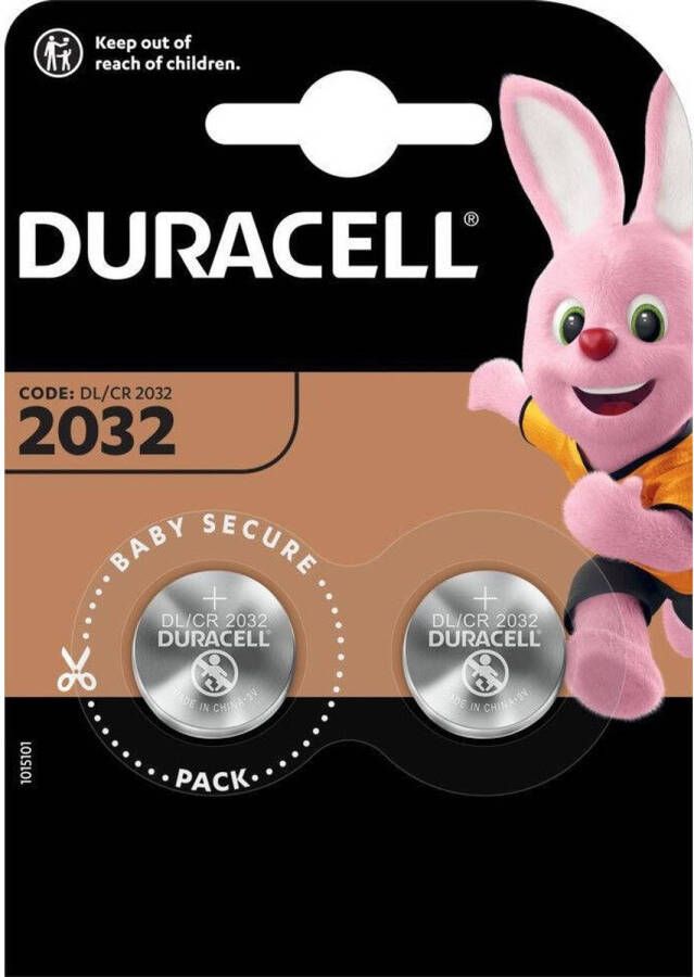 Duracell BATTERIJ 3V DL CR BR 2032 2 stuks Lithium batterijen