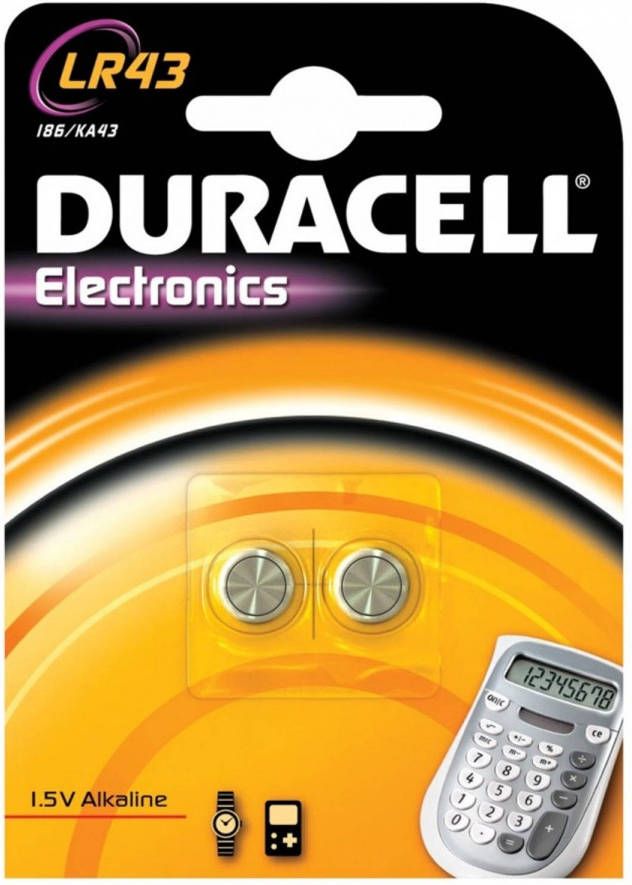 Duracell Batterij LR43 V12GA 1.5 V Alkaline 2 Stuks