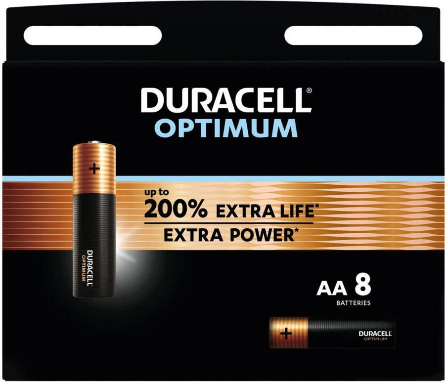 Duracell batterij Optimum AA blister van 8 stuks 8 stuks
