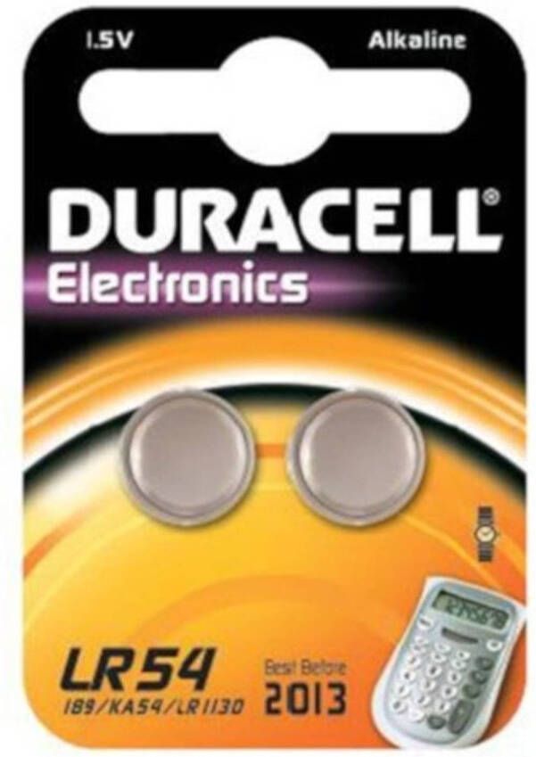 Duracell batterij V10GA LR1130 LR54 1.5V alkaline 2 stuks