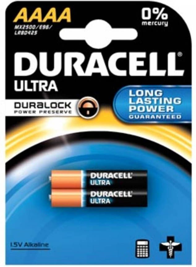 Duracell Batterijen Ultra Power Aaaa Blister Van 2 Stuks