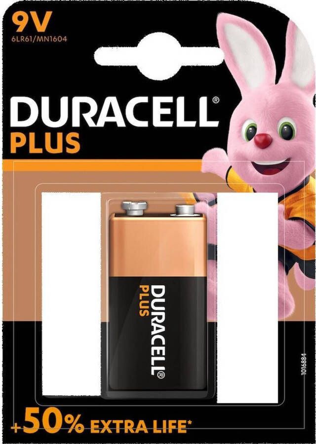 Duracell BATTERY POWER 9V 6LF22 + 50 % extra life Plus