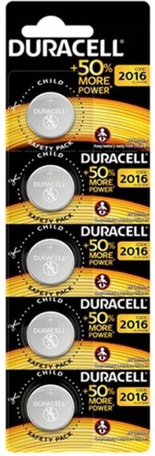 Duracell knoopcel CR2016- 5 stuks