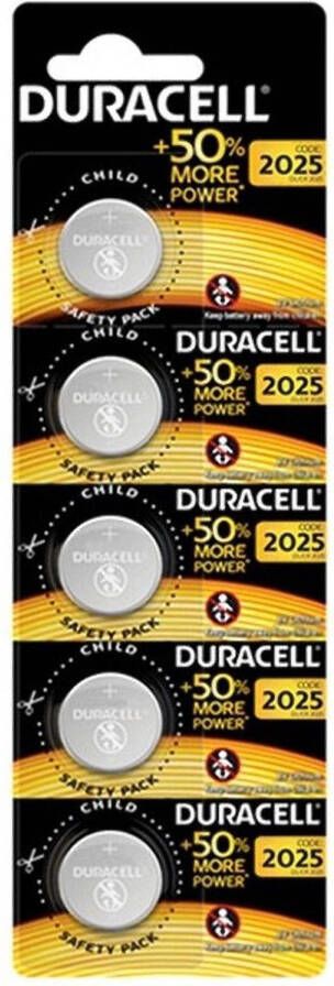 Duracell knoopcel lithium CR 2025 5 stuks