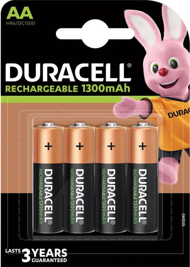 Duracell oplaadbare batterijen Recharge Plus AA blister van 4 stuks 10 stuks