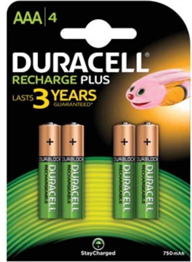 Duracell oplaadbare batterijen Recharge Ultra AAA blister van 4 stuks