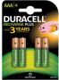 Coppens Duracell Rechargeble Stay Charged AAA HR03 900mAh blister 4 stuks - Thumbnail 3