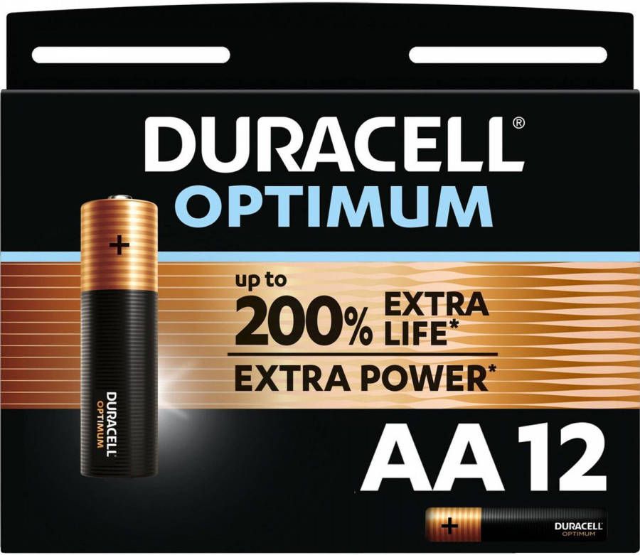 Duracell Alkaline Optimum AA-batterijen 12st