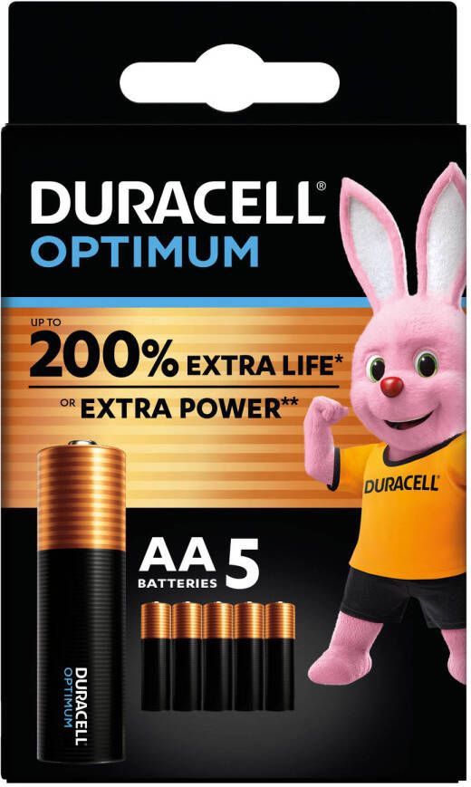 Duracell Optimum Alkaline AA batterijen 5 stuks