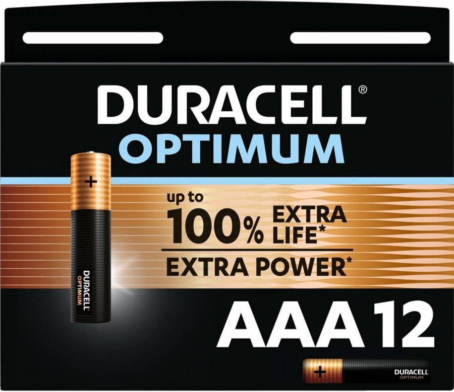 Duracell Alkaline Optimum AAA-batterijen 12st