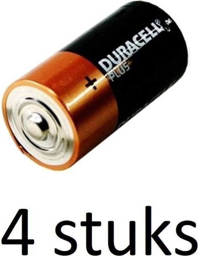 Duracell Plus alkaline C-batterijen 4 stuks