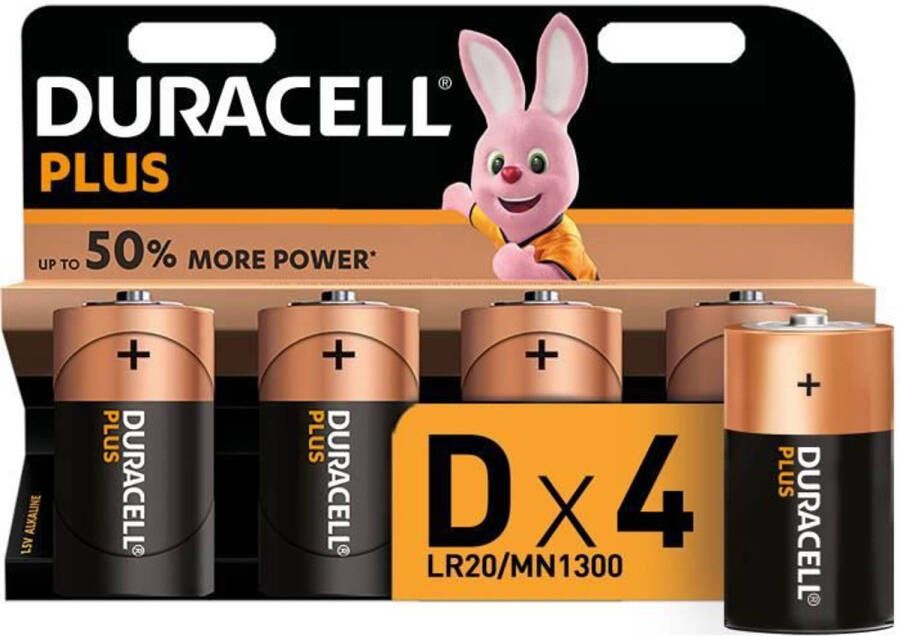 Duracell PLUS D x 4