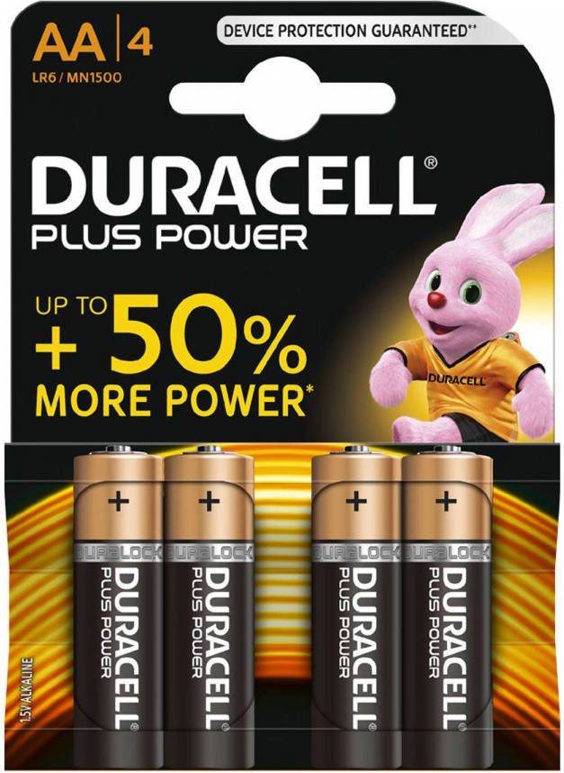 Duracell Plus Power AA alkaline batterijen 4 stuks