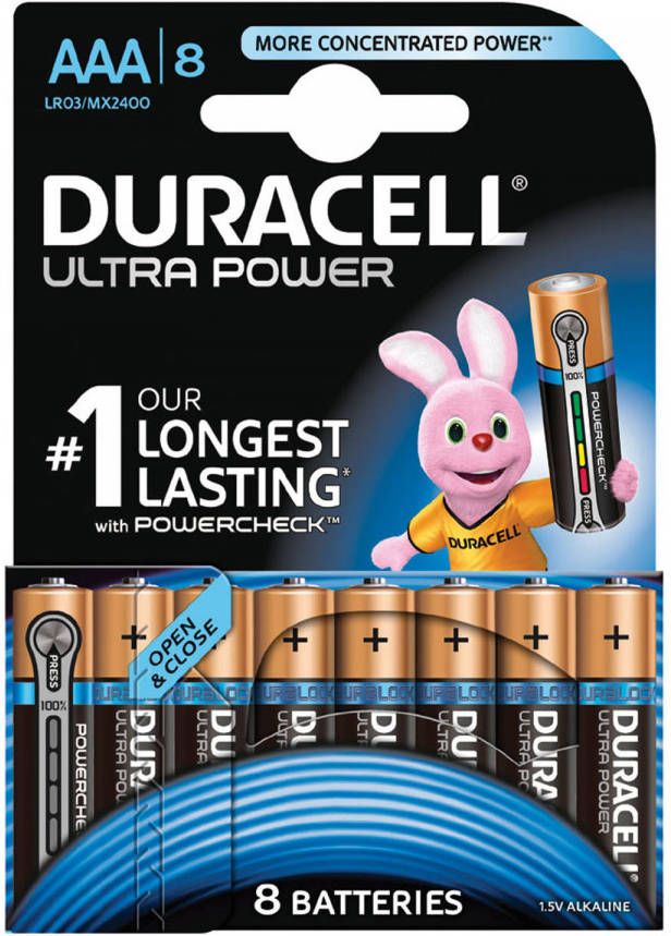 Duracell Ultra Power AAA alkaline batterijen 8 stuks