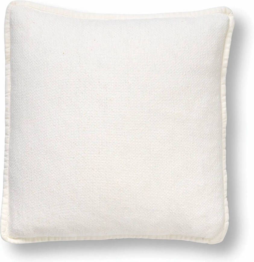 Dutch Decor BOWIE Sierkussen 45x45 cm van gewassen katoen Snow White wit