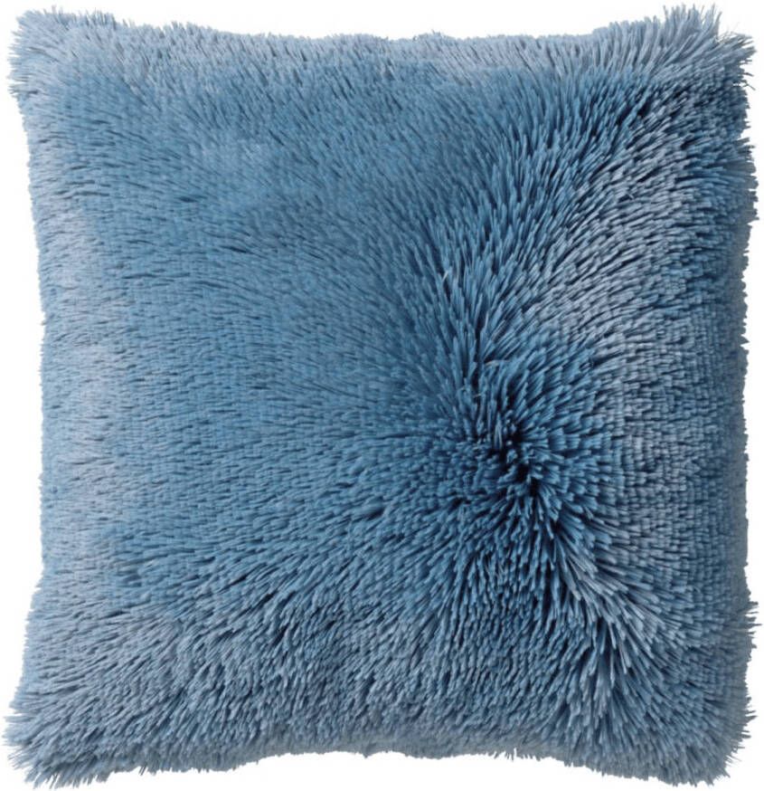 Dutch Decor FLUFFY Kussenhoes 60x60 cm superzacht XL kussensloop Provincial Blue blauw