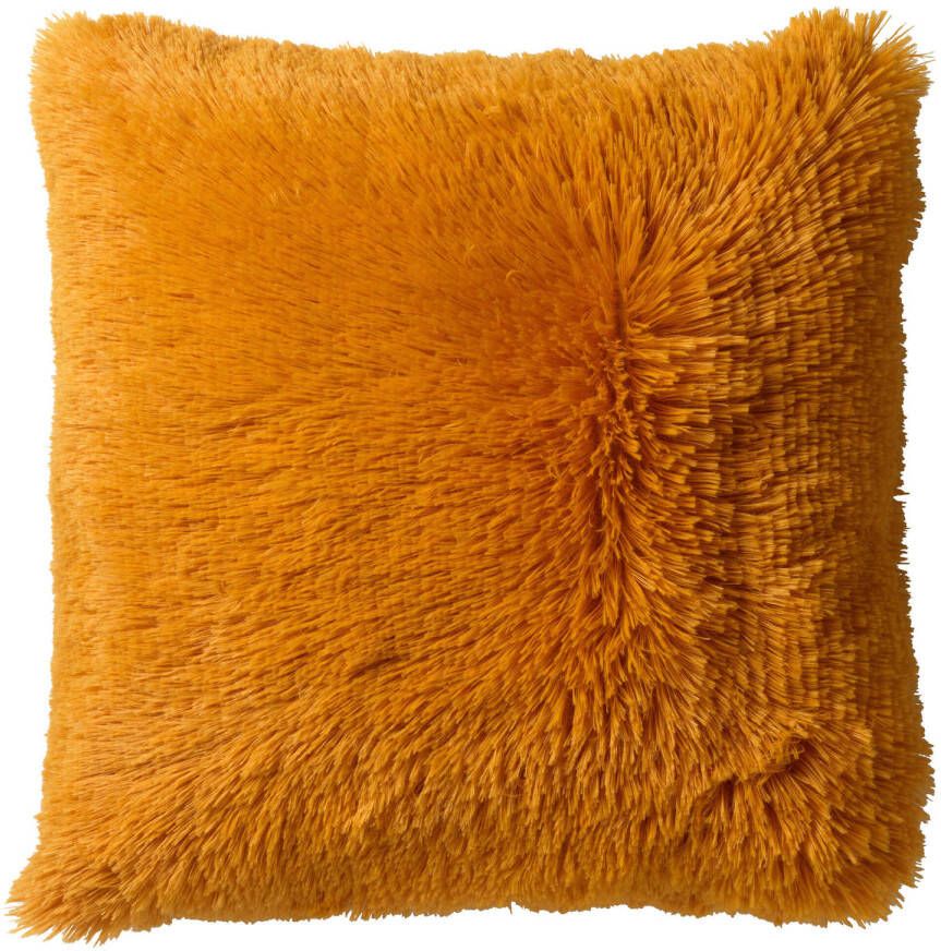 Dutch Decor FLUFFY Kussenhoes 60x60 cm superzacht XL kussensloop Golden Glow geel