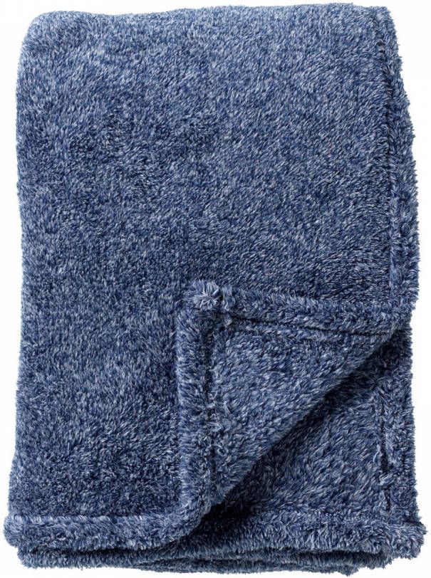 Dutch Decor OSCAR Plaid 140x180 cm gemêleerde fleece deken lekker zacht Insignia Blue blauw