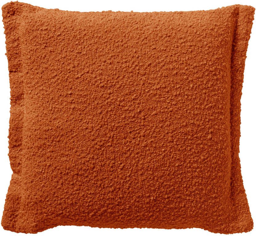 Dutch Decor OTIS Sierkussen 45x45 cm effen kleur unieke stof Potters Clay oranje
