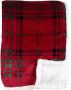 Dutch Decor CARLTON Plaid 150x200 cm fleece deken met sherpa en ruitmotief Biking Red rood - Thumbnail 3