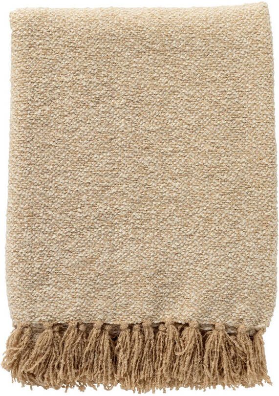 Dutch Decor SALLY Plaid 140x180 cm zacht franjes Irish Cream beige