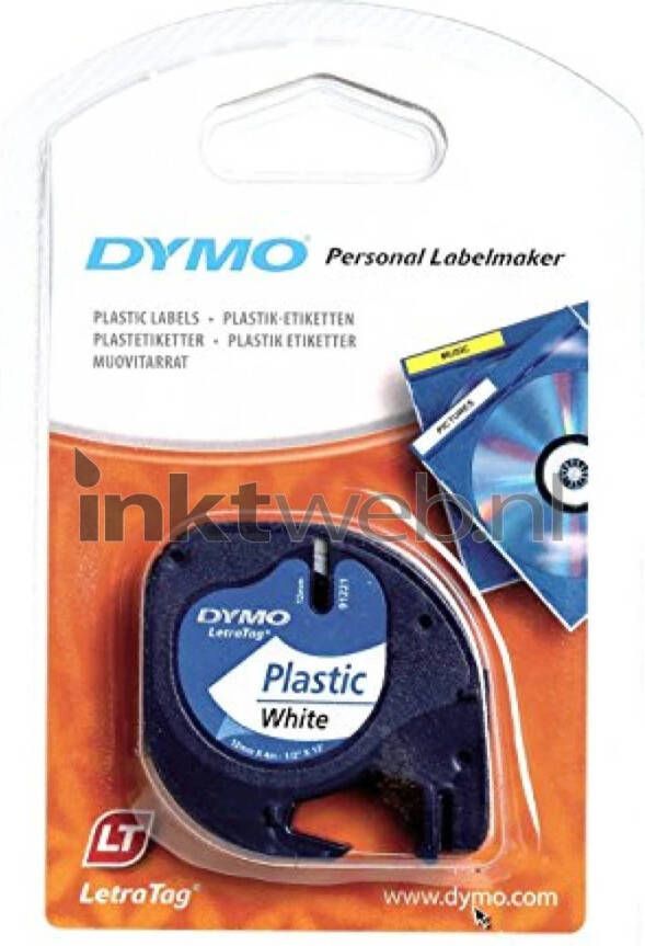 Dymo 91221 S0721660 zwart op wit breedte 12 mm labels