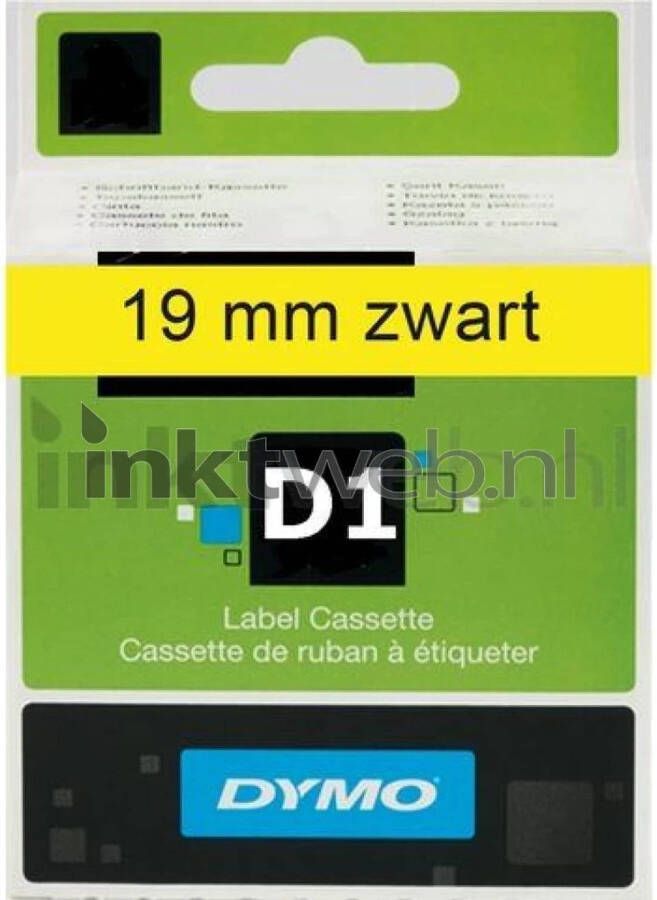 Dymo D1 zwart op geel breedte 19 mm labels