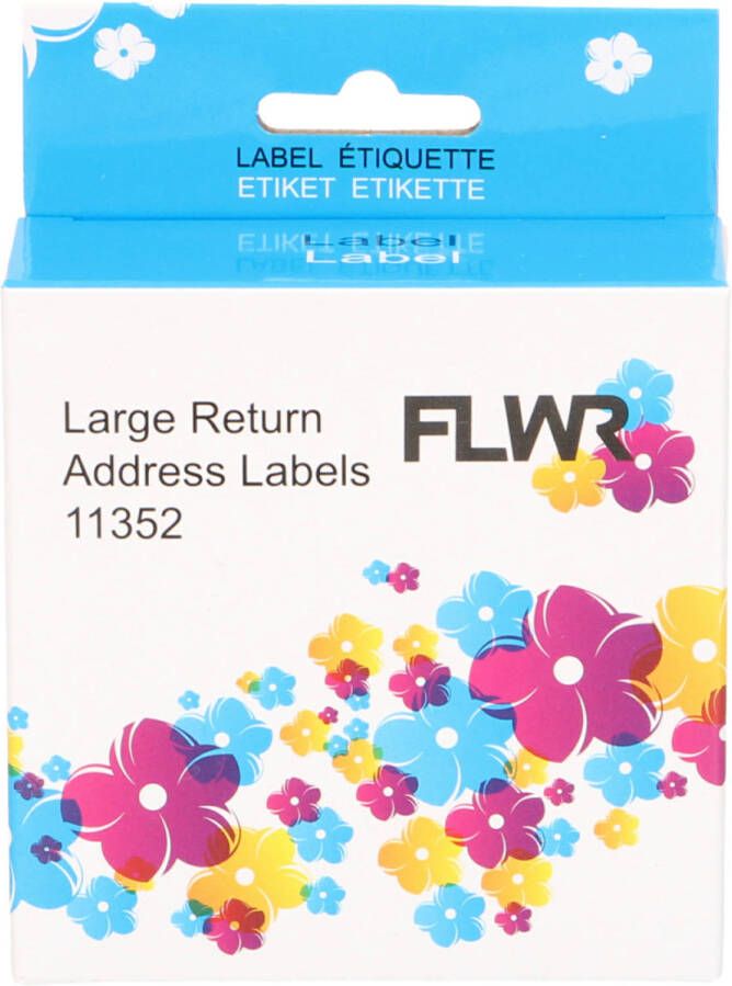 Dymo FLWR 11352 25 mm x 54 mm wit labels