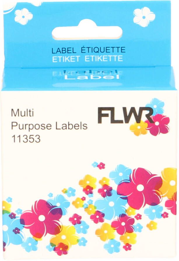 Dymo FLWR 11353 13 mm x 25 mm wit labels