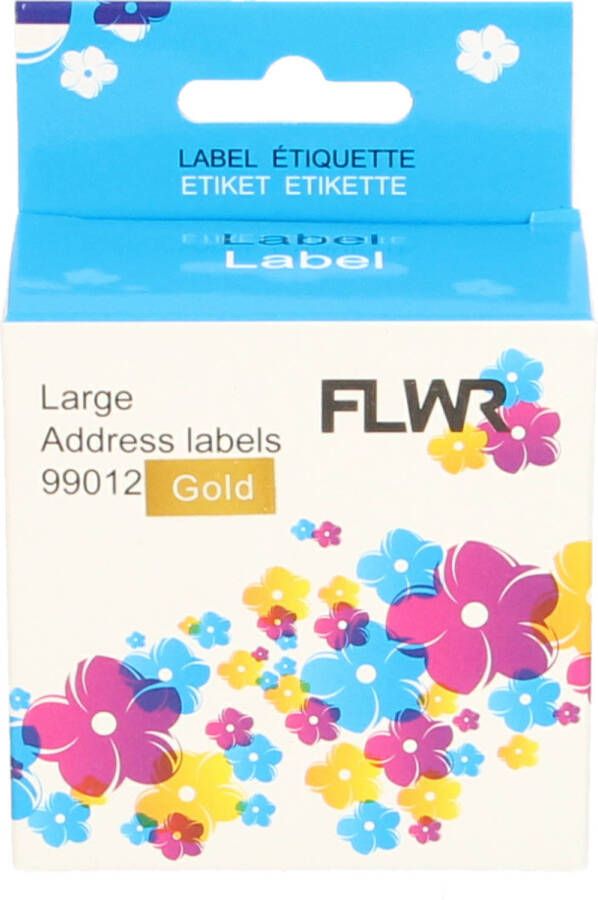 Dymo FLWR 99012 adreslabel 36 mm x 89 mm goud labels