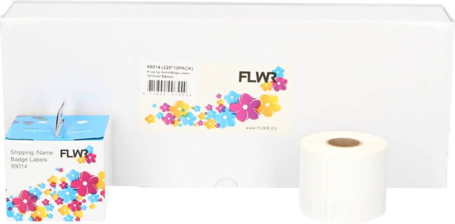 Dymo FLWR 99014 12-Pack 54 mm x 101 mm wit labels
