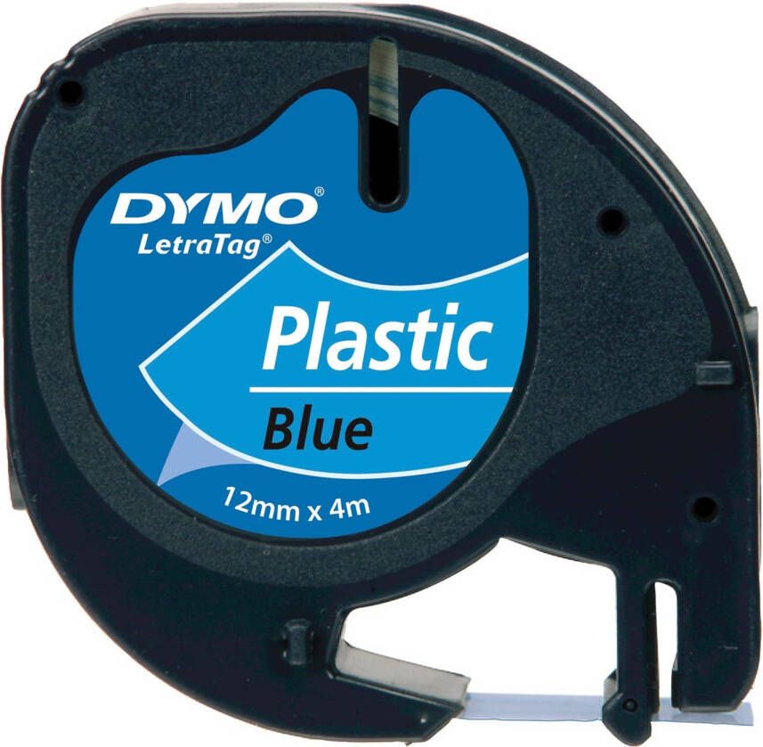 Dymo Letratag Band Plastic blauw 12 mm x 4 m