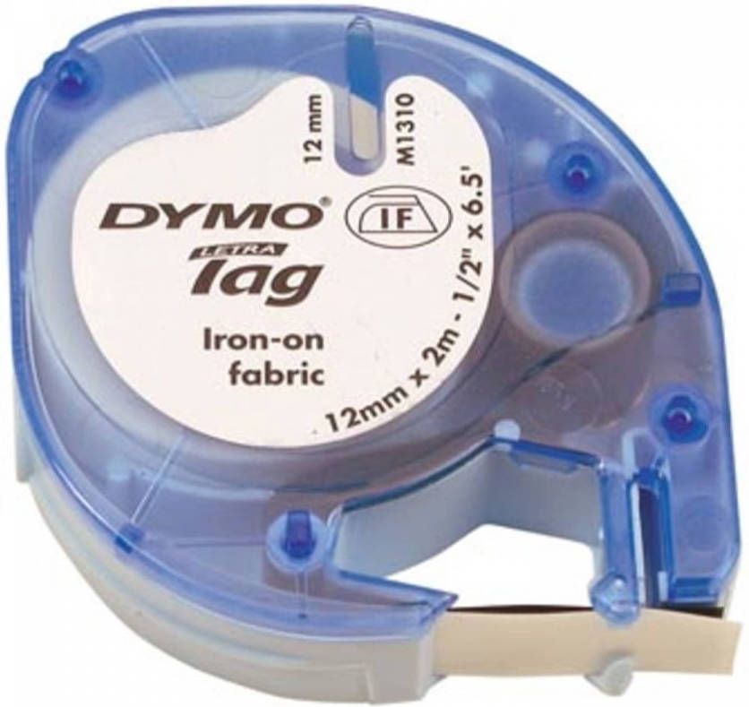 Dymo LetraTAG opstrijkbare tape 12 mm wit