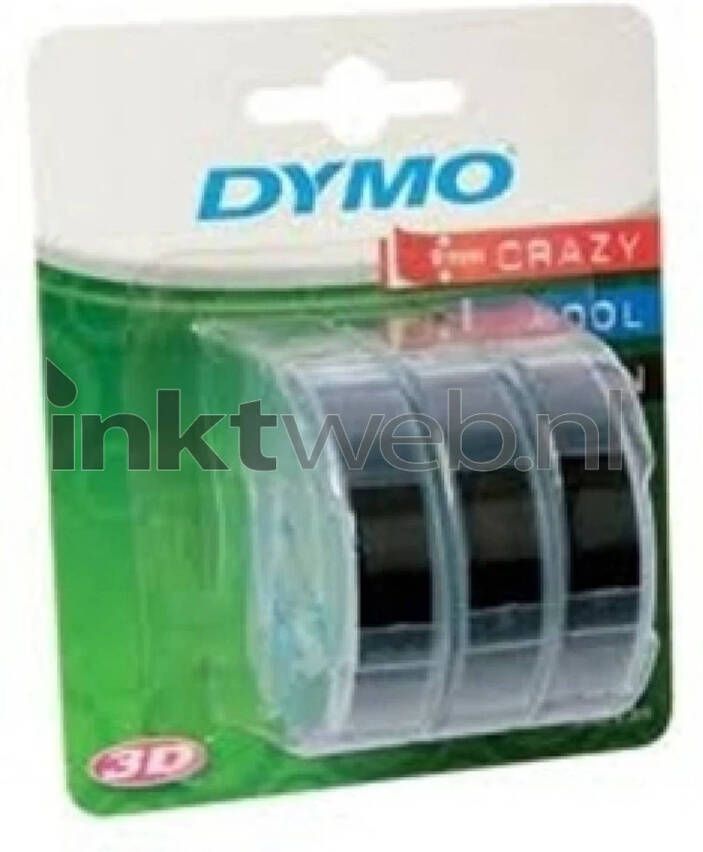 Dymo S0847730 3 pack op zwart breedte 9 mm labels