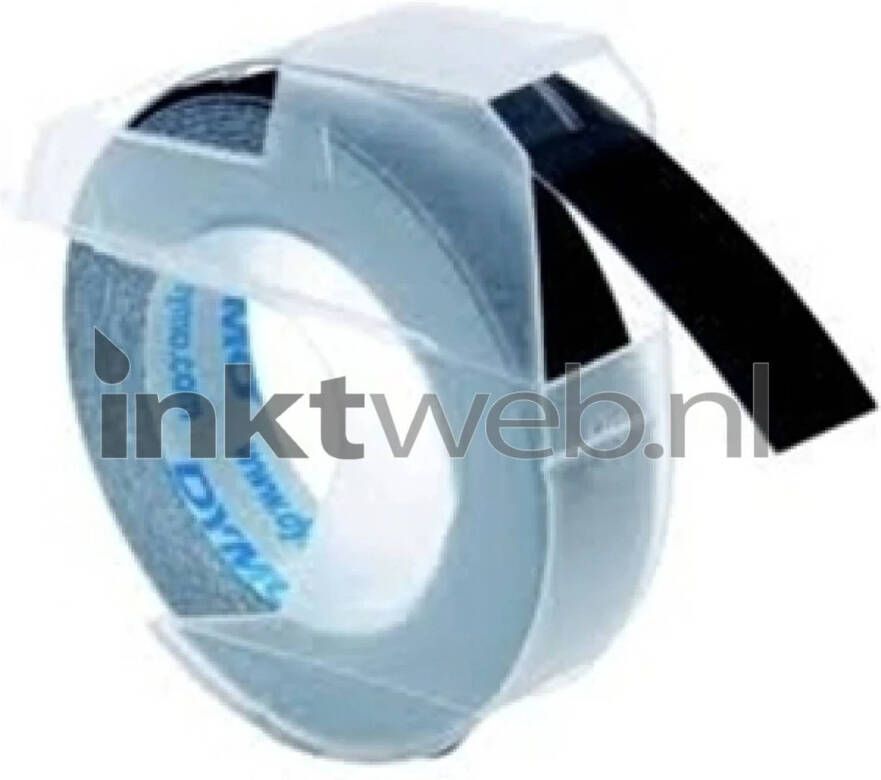 Dymo S0898130 Embossing tape wit op zwart breedte 9 mm labels