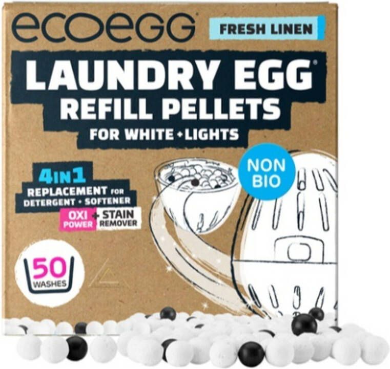 Eco Egg Laundry Egg Refill Pellets Fresh Linen Voor witte en licht gekleurde was 1ST