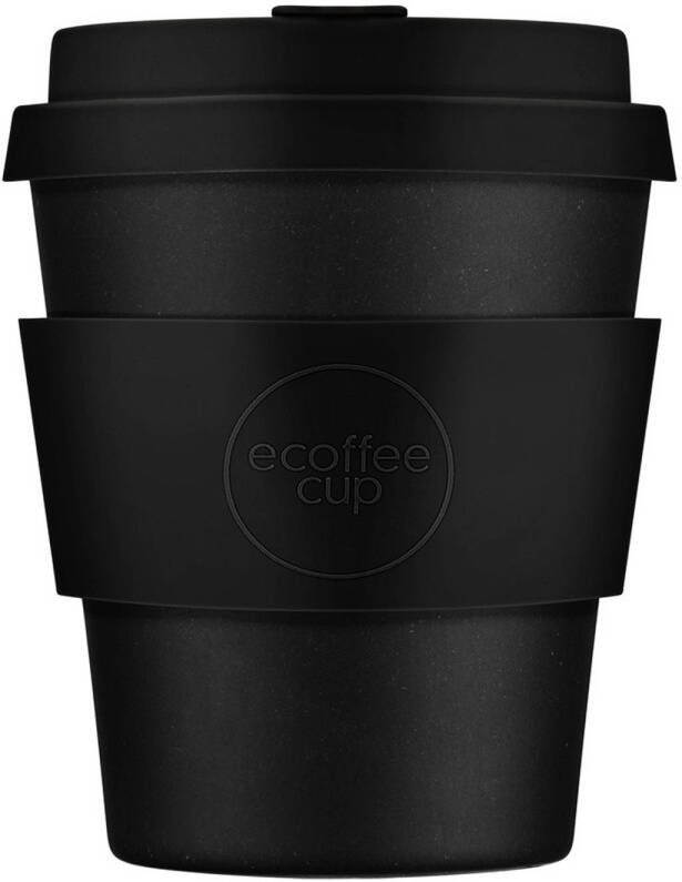 Ecoffee Cup Kerr and Napier PLA Koffiebeker to Go 250 ml Zwart Siliconen