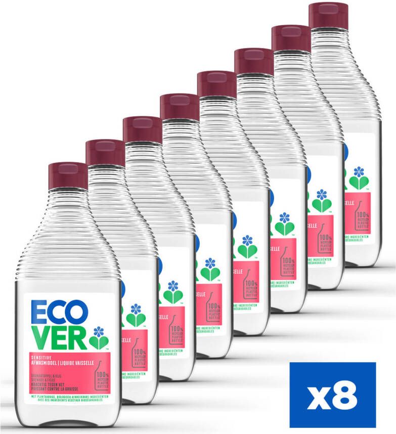 Ecover Afwasmiddel Granaatappel & Vijg Krachtig tegen vet 8 x 450 ml Voordeelverpakking