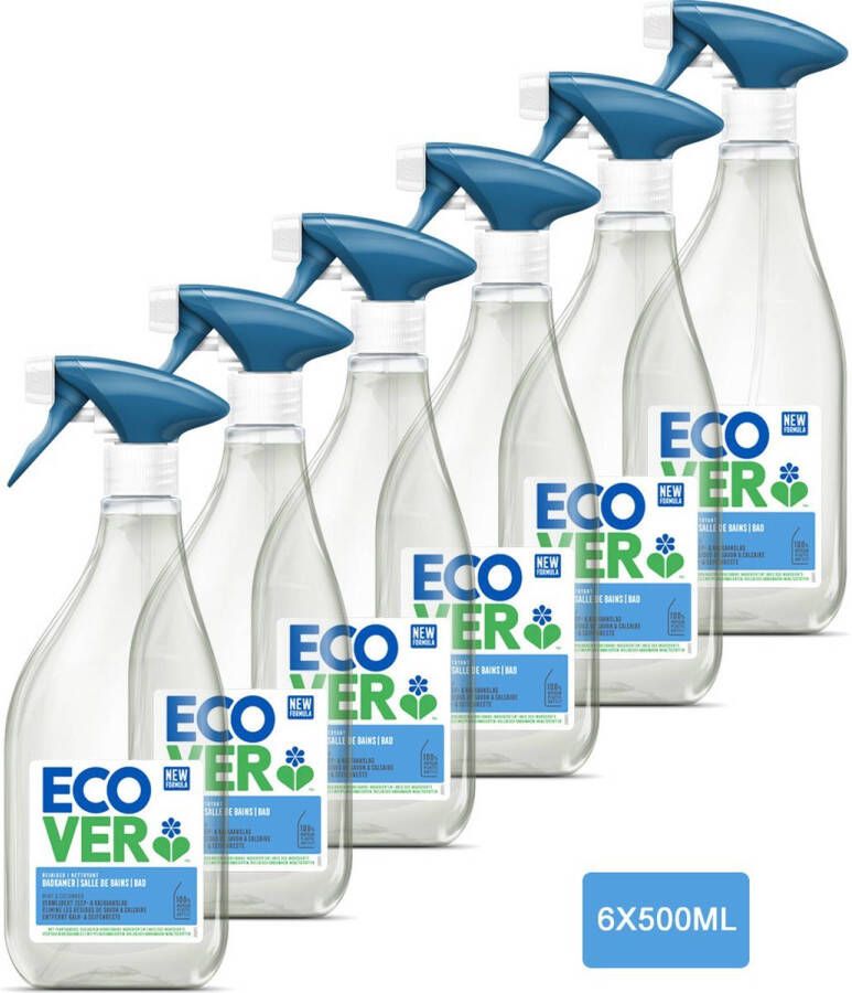 Ecover Badkamer Reiniger Spray Verwijdert zeepresten 3 x 500 ml Voordeelverpakking