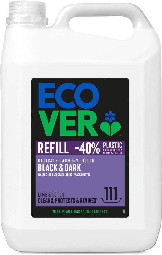 Ecover Vloeibaar Wasmiddel Zwart & Donker Limoen & Lotus Hernieuwt donkere kleuren 6x1 43L Voordeelverpakking