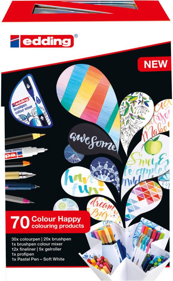 Edding Colour Happy edition doos van 70 assorti