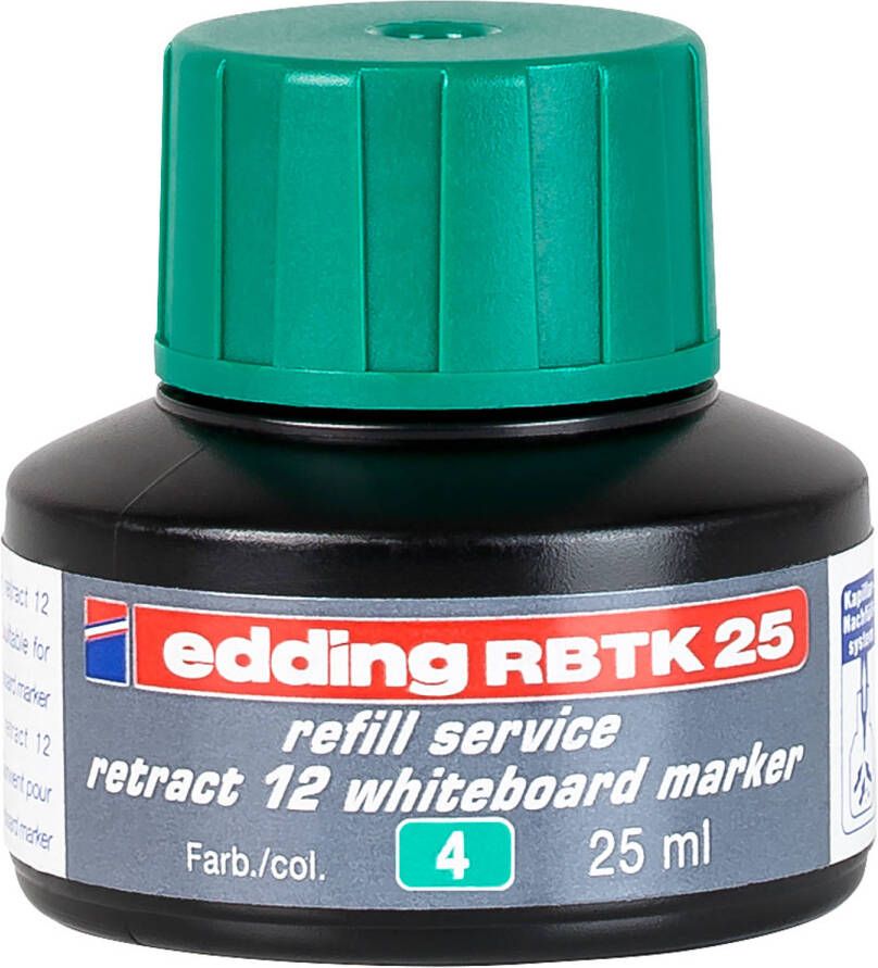 Edding RBTK 25 (25 ml) navulinkt voor boardmarkers o.a. e-12 kleur; groen potje