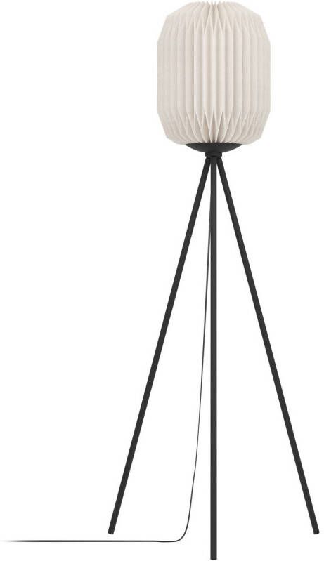 EGLO Belgrave Vloerlamp E27 141 5 cm Zwart Wit Papier